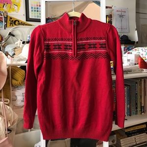 Urban Pipeline knit red winter sweater